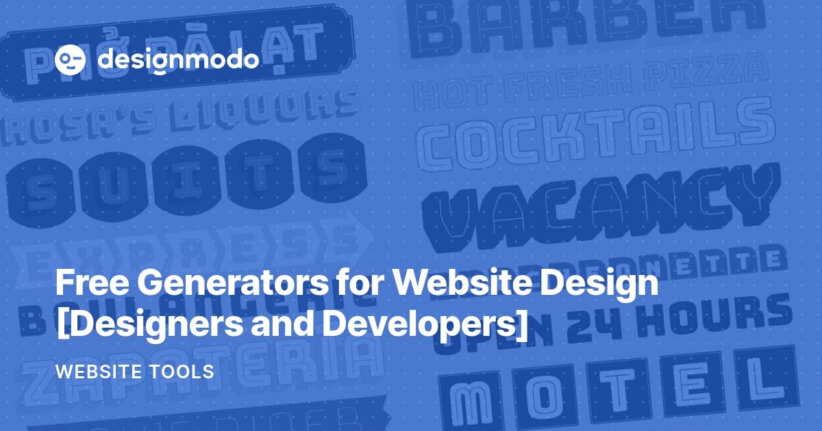 Gratis generatorer til webstedsdesign [Designers and Developers]